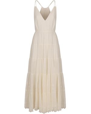 Celine Cotton And Silk Crépon Maxi Dress - Natural