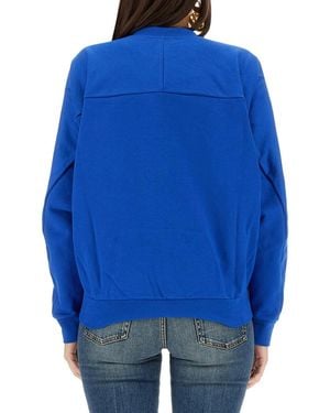 McQueen Alexander Mcqueen Varsity Skull Logo Sweatshirt - Blue