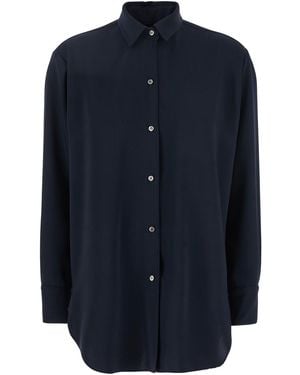 Le Plain Shirt With Classic Collar - Blue