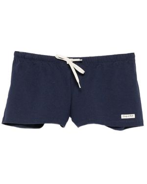 Sporty & Rich Mini Jersey Drawstring Shorts - Blue