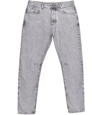 Brunello Cucinelli Stone Denim Five-Pocket Jeans, Brand Size 54 (Us - Grey