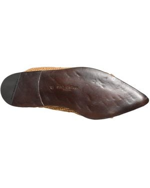 Dolce & Gabbana Woven Straw Slides Sandals Flats Shoes - Brown