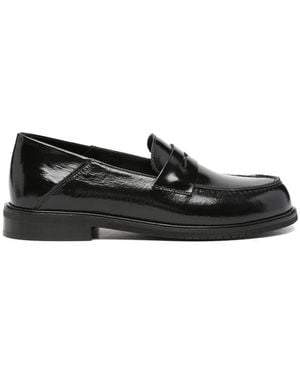 Poeve Penny-Strap Loafers - Black