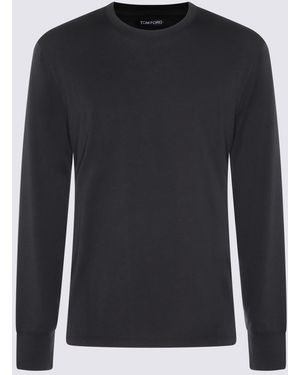 Tom Ford T-Shirts And Polos _Lyocell Co - Black