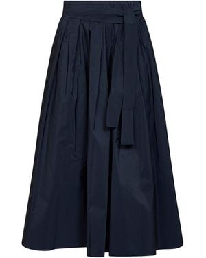 Weekend by Maxmara Midi Skirt Wkdalpaca Taffeta Polyester - Blue