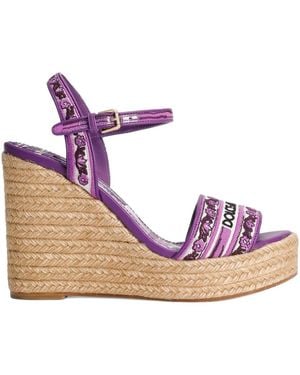 Dolce & Gabbana 90Mm Majolica Print Sandals - Pink