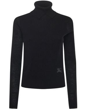 Burberry Wool Blend Sweater - Blue