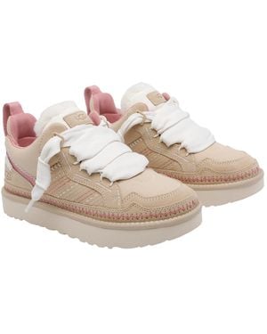 UGG Sneakers Suede Leather/Rubber Sole - Pink