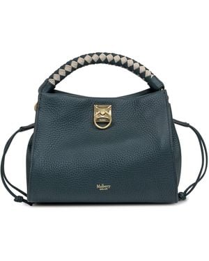 Mulberry Small Bag Iris Handle Heavy Grain - Blue