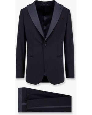 Giorgio Armani Soho Wool Tuxedo - Blue