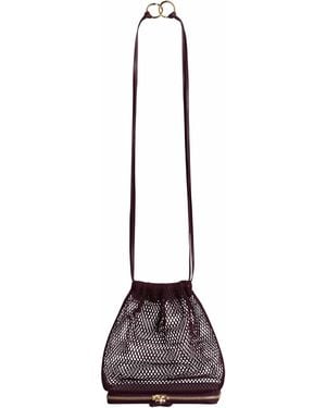 Alaïa Drawstring Bag Le Pochon Polyamide Shoulder - Red