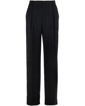 Alberta Ferretti Pantalone Velluto Lucido - Black