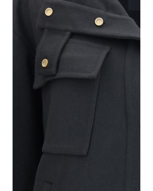 Giorgio Armani Coat Caban Double Cashmere - Black