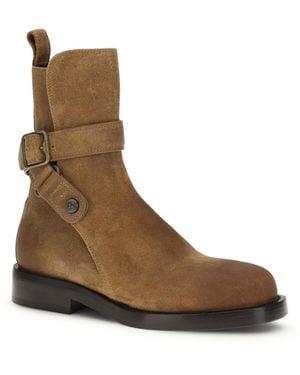 Burberry Suede Boots Calf Leather - White