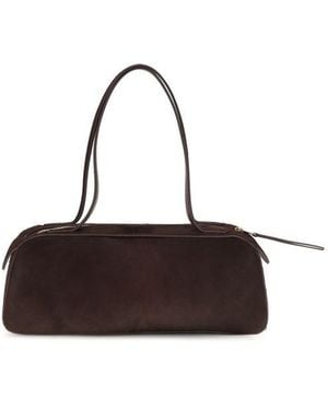 KHAITE Calf Leather Bos Taurus Shoulder Bag - Brown
