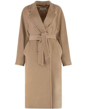 Max Mara Madame Wool And Cashmere Coat - Natural