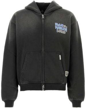 Represent Charcoal Cotton X Iron Maiden Anniversary Sweatshirt - Black