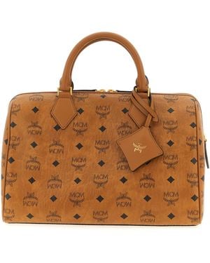 MCM 'Ella Boston' Medium Handbag - Brown