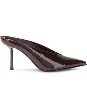 Le Silla Clivage Mules Calf Leather Bos Taurus Court Shoes - Brown