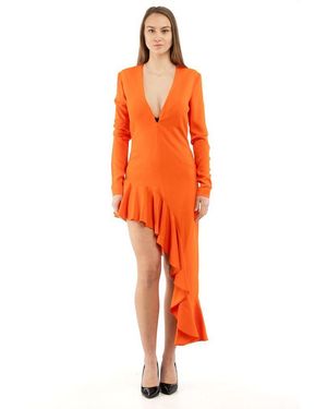 Moschino Orange Marabou Casual Dress