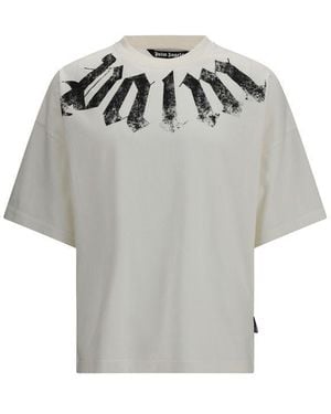 Palm Angels Cotton T-Shirt - Gray