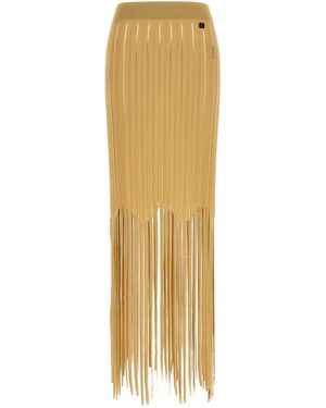 Balmain Fringed Midi Skirt - Metallic