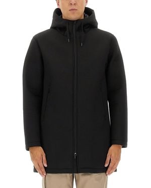 Herno Long Parka Scuba Viscose Jacket - Black