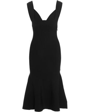 Roland Mouret Stretch Knit Midi Dress - Black