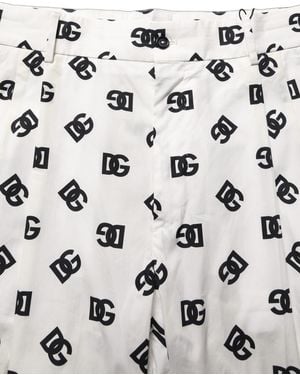 Dolce & Gabbana Logo Skinny Leg Dress Trouser Trousers Cotton - Grey