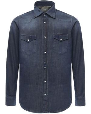 Sartorio Napoli Texas Cotton Denim Shirt - Blue