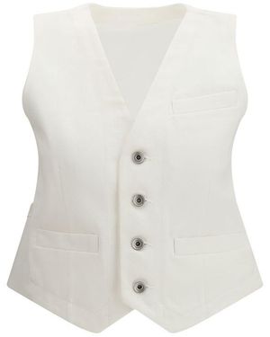 Sacai Cotton Waistcoat Clothing - White