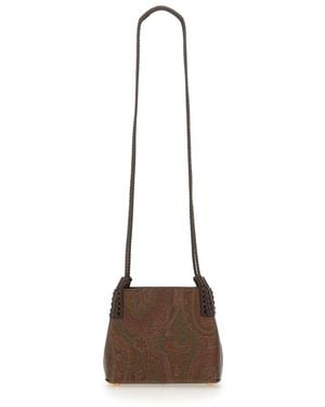 Etro Libra Arnica Mini Shopping Bag Cotton Shoulder - Brown
