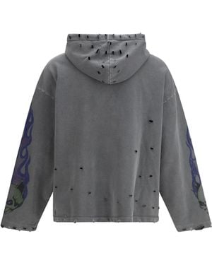 Gcds Hoodie Graphic Print - Gray