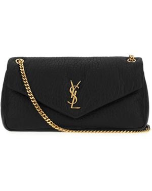 Saint Laurent Nappa Leather Calypso Shoulder Bag - Black