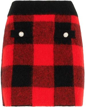 MC2 Saint Barth Chatel Tartan Knit Skirt - Red