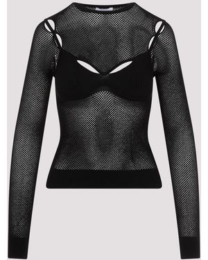 Off-White c/o Virgil Abloh Net Arrow Bralette Top - Black
