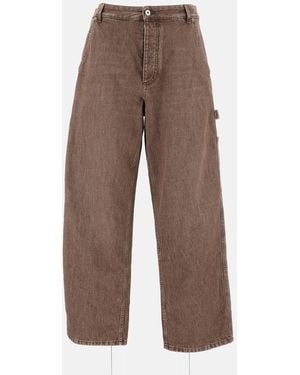 Bottega Veneta Pants Washed Denim - Brown