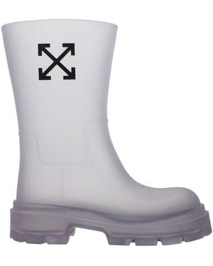 Off-White c/o Virgil Abloh Lug Sole Rain Boot - Gray