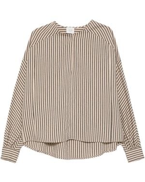 Alysi Striped Blouse - Natural