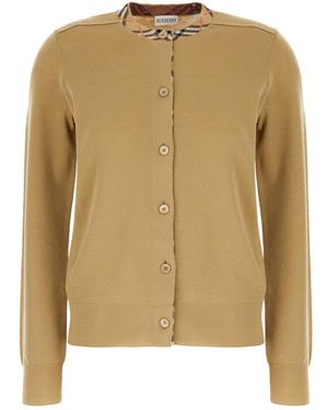 Burberry Wool Cardigan - Natural