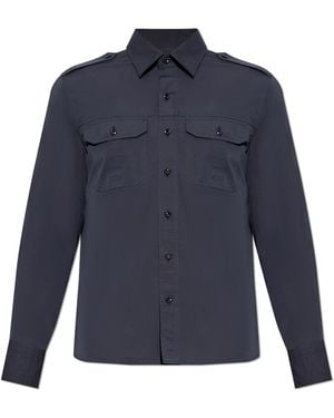 Tom Ford Shirt With Pockets - Blue