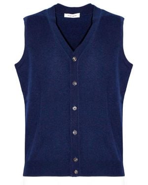 Kangra Wool And Cashmere Blend Waistcoat - Blue