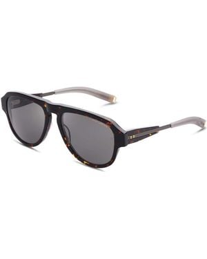 Dita Eyewear Lancier 55 Mm Tortoise Gunmetal Polarized Sunglasses Dls706-A-03 - Grey