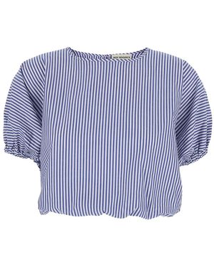 Roy Rogers Shirt Sh) Puff-Off With Balloon Sleeves - Blue
