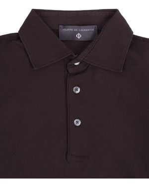 PHI FDL Short Sleeve Polo Cotton Sleeves - Black