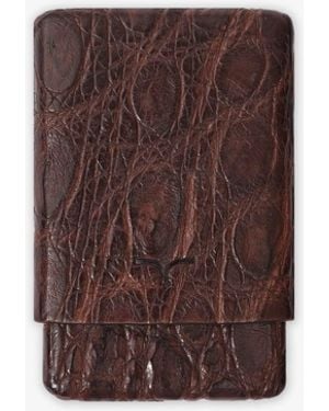 Larusmiani Caiman Business Cards-Credit Cards Holder Credit And Card - Brown