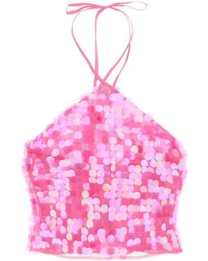Saks Potts 'anouk' Top With Sequins - Pink
