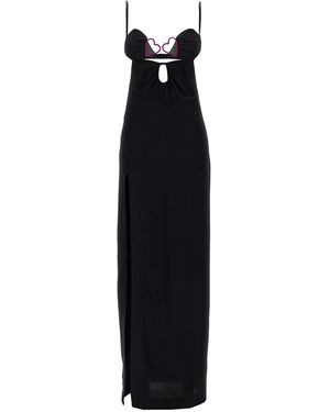 Nensi Dojaka 'Heart Bra' Long Dress - Black