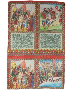 Dolce & Gabbana Silk Printed Shawl Stole Scarf - Green