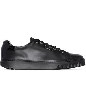 Ferragamo Ferragamo Low-Top Leather Trainers - Black
